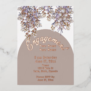 Floral Elegant Chic Foil Invitation