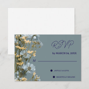 Floral Elegant Classic Wedding RSVP Card