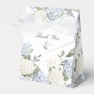 Floral Elegant Dusty Blue Hydrangea Wedding Favor Box