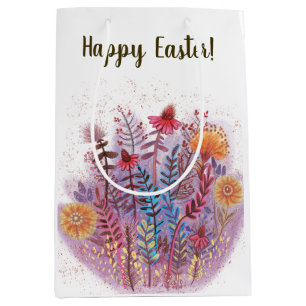 Floral elegant Easter day Medium Gift Bag