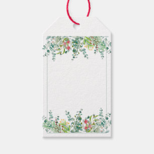 Floral Elegant Eucalyptus Watercolor Gift Tags