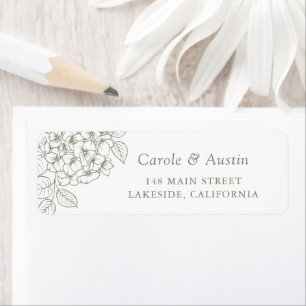 Floral Elegant Green Hydrangea Address