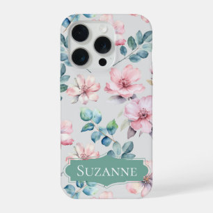 Floral Elegant Light Grey iPhone / iPad case