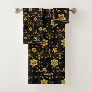 Floral Elegant Luxury Popular Collection Bath Towel Set