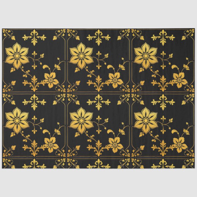 Floral Elegant Luxury Popular Collection Tissue Paper (Front)