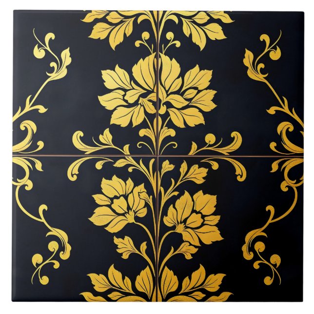 Floral Elegant Luxury Trendy Collection Tile (Front)