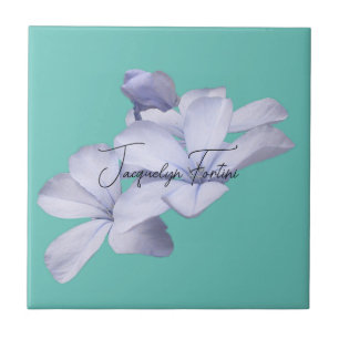 Floral Elegant Minimalist Calligraphy Add Name Tile