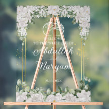Floral Elegant Muslim Islamic Wedding Welcome