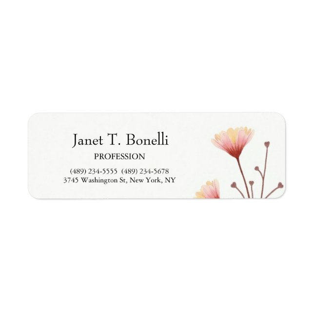 Floral Elegant Plain Simple Professional (Front)