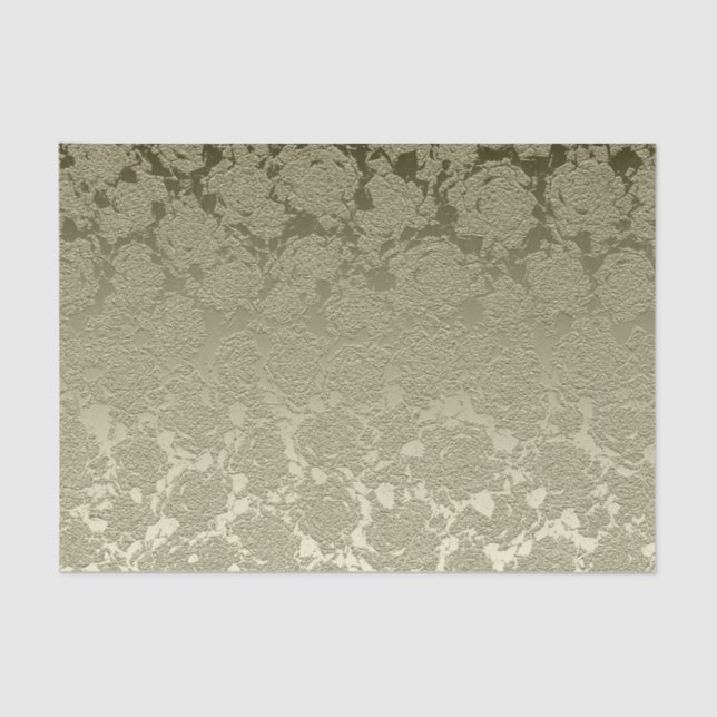 Floral Elegant Sage Green Modern Tissue Paper (Front)