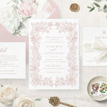 Floral Elegant Vintage Frame Wedding Invitation<br><div class="desc">Embrace timeless sophistication with the floral elegant wedding invitation. The refined floral frame captures the essence of romance and tradition in this exquisitely crafted invitation,  perfect for announcing your special day in style.</div>