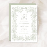 Floral Elegant Vintage Frame Wedding Save the Date Invitation<br><div class="desc">Embrace timeless sophistication with the floral elegant wedding save the date invitation card. The refined floral frame captures the essence of romance and tradition in this exquisitely crafted invitation,  perfect for announcing your special day in style.</div>