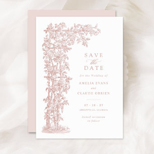 Floral Elegant Vintage Roses Trellis Wedding Invitation