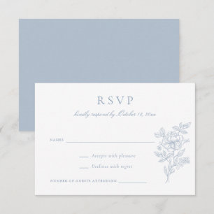 Floral Elegant Vintage Wedding RSVP Invitation