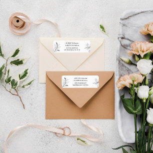 Floral Elegant Wedding adresse de retour