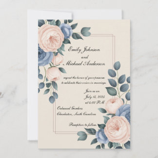 Floral Elegant Wedding Invitation