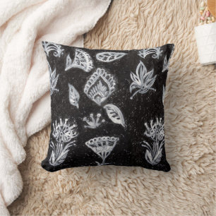 Floral Elements Throw Pillow