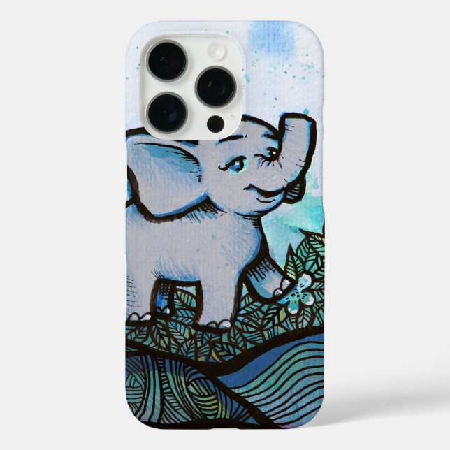 Floral Elephant Art                                Case-Mate iPhone Case (Back)
