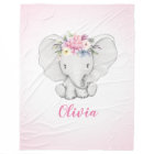 Floral Elephant Personalized Girl