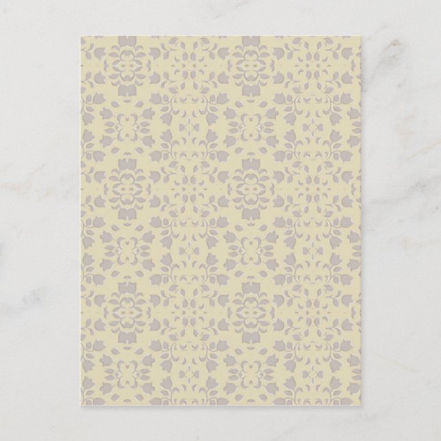 Floral Embossed Pattern Postcard (Front)