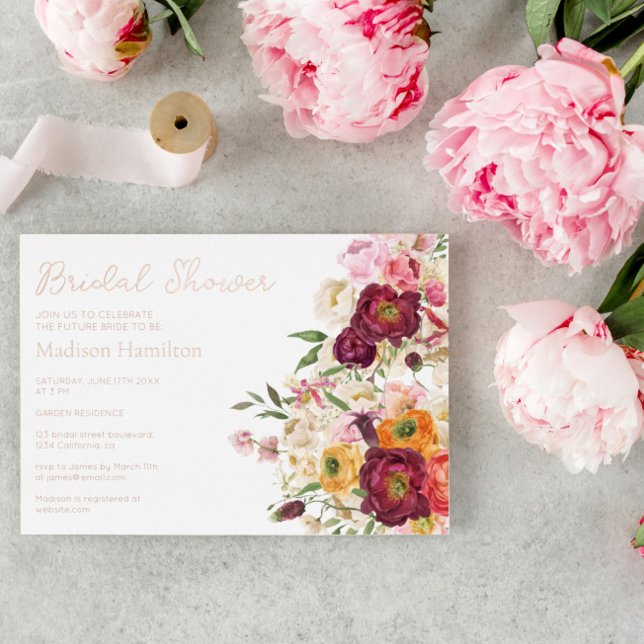 FLORAL Embrace Matrimony Bridal Shower Invitation (Creator Uploaded)