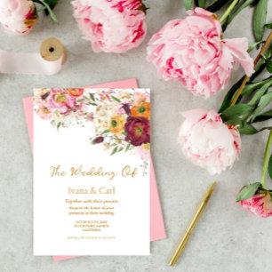 FLORAL Embrace Matrimony Wedding Invitation
