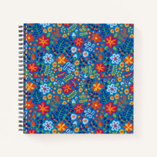 Floral Embroidery Pattern Notebook