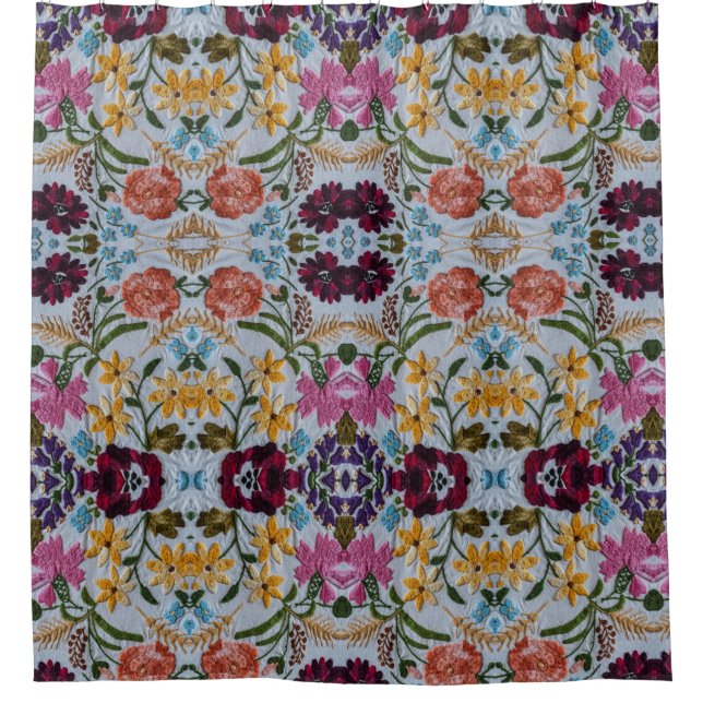 Floral Embroidery Pattern with Beautiful Flowers (Front)