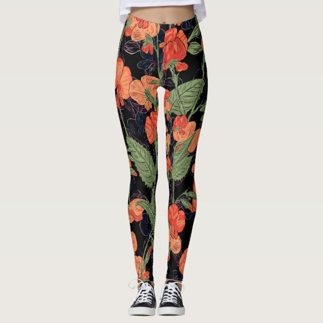 Floral Energizing Leggings (Front)
