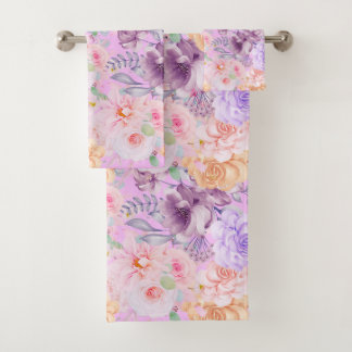 Floral English Tea Garden Pastel Towel