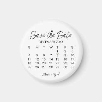 floral enregistrer la date Magnet