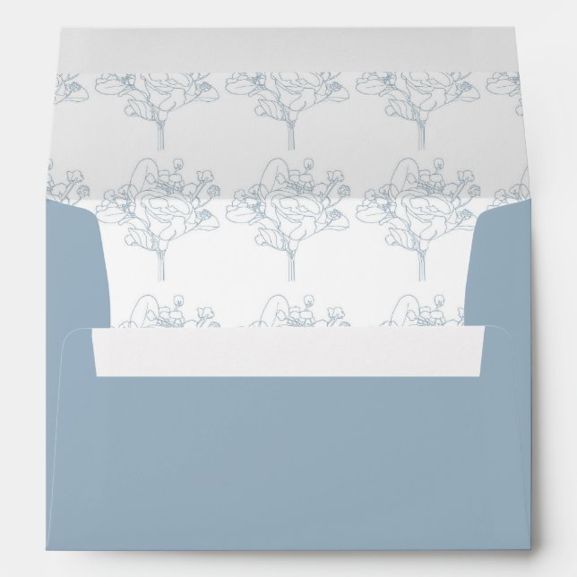 Floral envelope (Diamond Blue) (Back (Bottom))