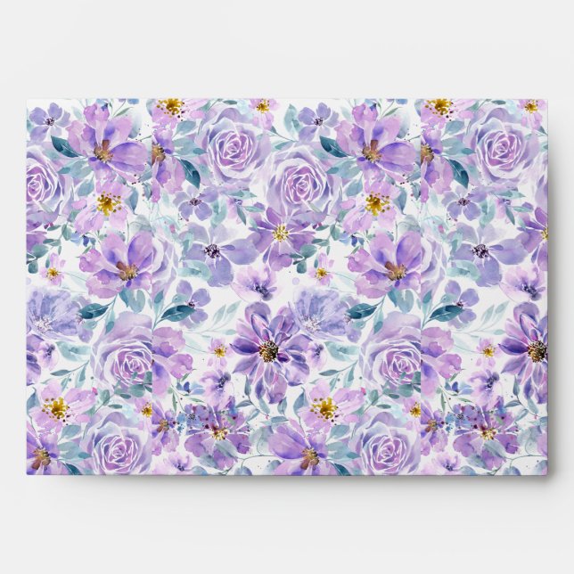 Floral Envelopes in Lilas Tones (Front)