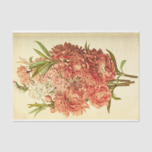 Floral Ephemera Decoupage Pink Tissue Paper
