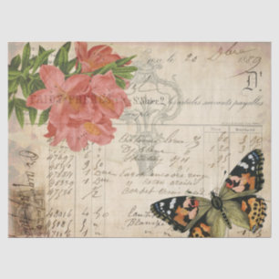 Floral Ephemera Decoupage Tissue Paper