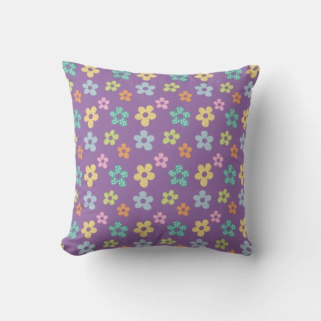 Floral Essence 16x16 Throw Pillow (Front)