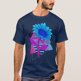 Floral Esthetic Synthwave Garden Flower Vaporwave T-Shirt