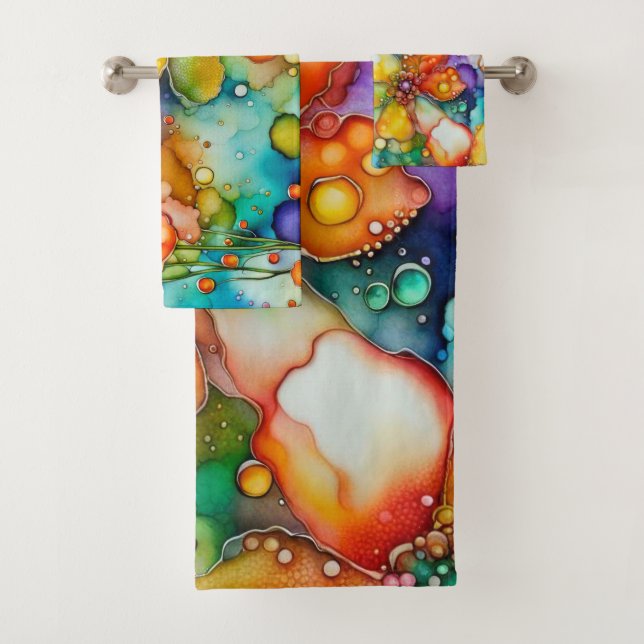 Floral et bulles Abstraites (En situation)