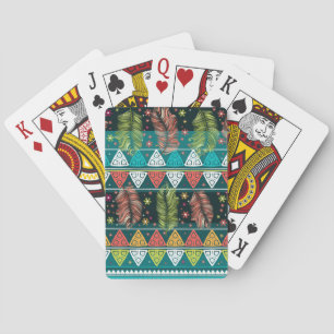 Floral Ethnic Doodle: Gentle Vintage. Playing Cards