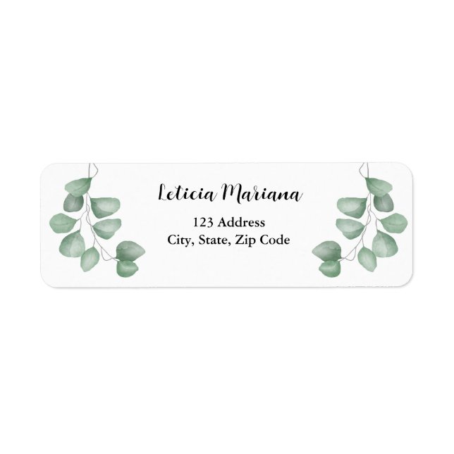 Floral Eucalyptus Address (Front)