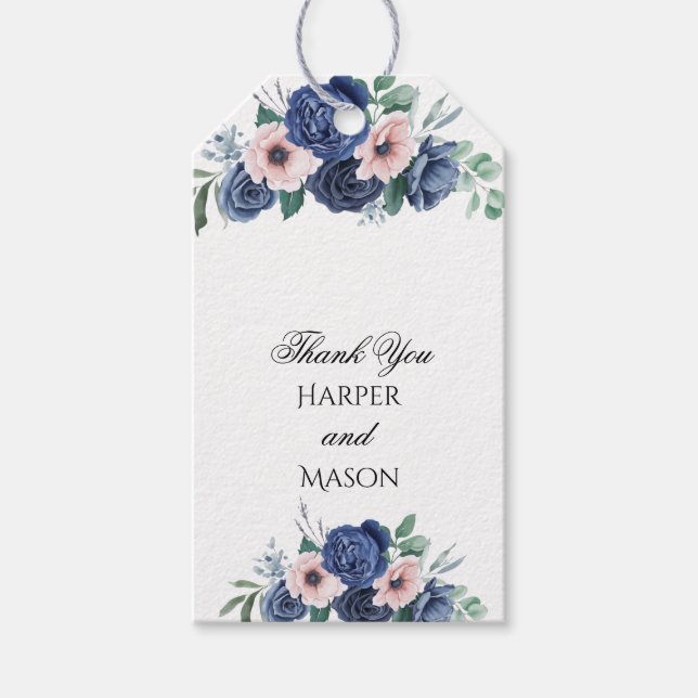 Floral Eucalyptus Wedding Gift Tags (Front)