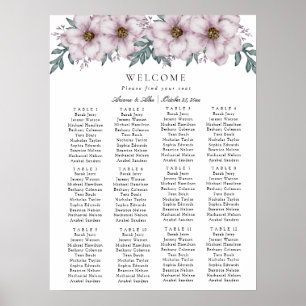 Floral Eucalyptus Wedding Seating Chart