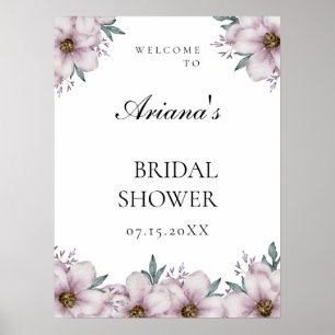Floral Eucalyptus Wedding Welcome Sing Poster