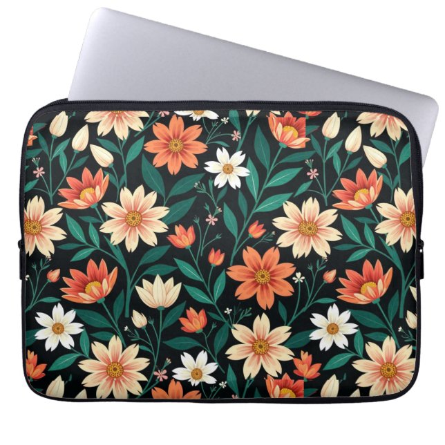 Floral Exotic Flowers Pattern-24190 Laptop Sleeve (Front)