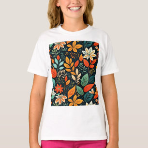 Floral Exotic Flowers Pattern T-Shirt