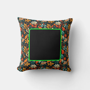 Floral Exotic Flowers Pattern Throw Pillow