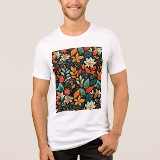Floral Exotic Flowers Pattern Tri-Blend Shirt