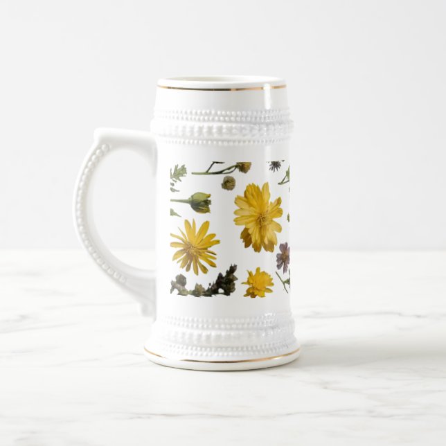 Floral Explosion 22 oz Stein Mug Design (Left)