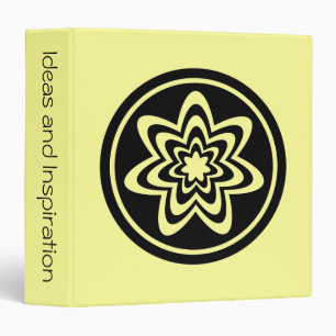 Floral Explosion Binder, Black Binder