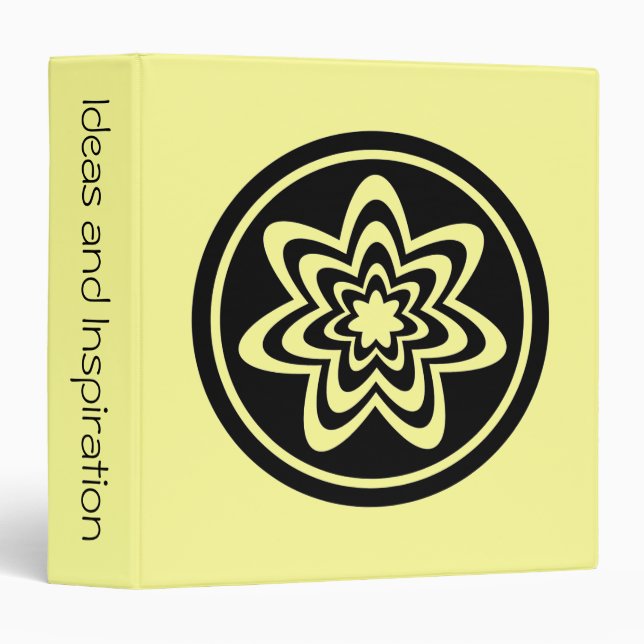 Floral Explosion Binder, Black Binder (Front/Spine)